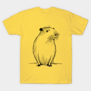 Cute Capybara ink sketch T-Shirt